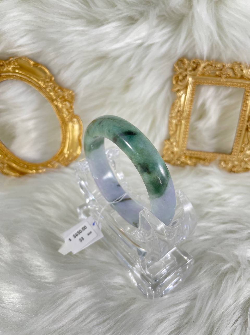 Grade A Natural Jade Bangle with certificate #36926