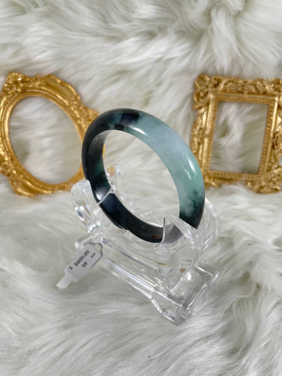 Grade A Natural Jade Bangle with certificate #36563