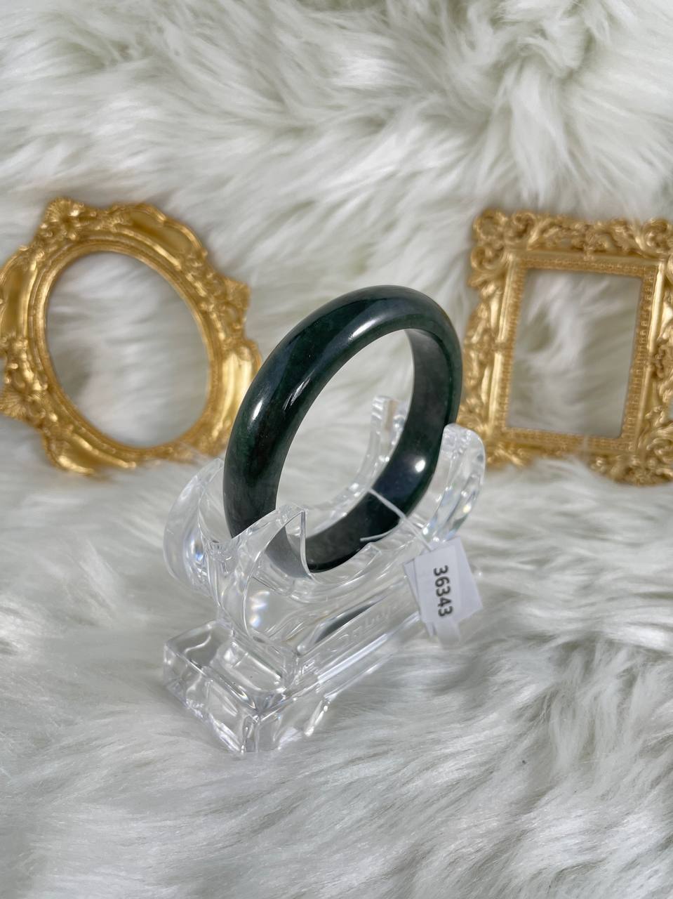 Grade A Natural Jade Bangle with certificate #36343
