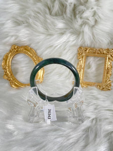 Grade A Natural Jade Bangle with certificate #36343