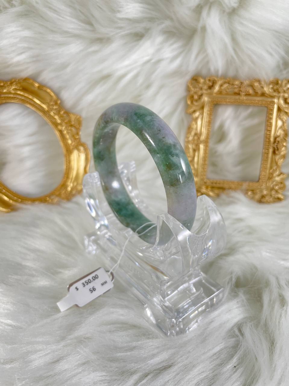 Grade A Natural Jade Bangle with certificate #36369