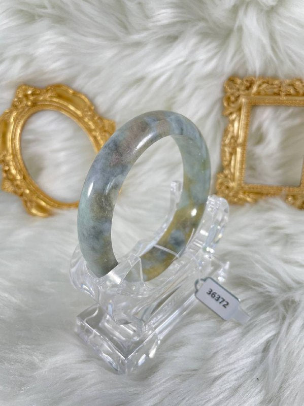 Grade A Natural Jade Bangle with certificate #36372