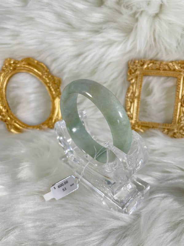Grade A Natural Jade Bangle with certificate #36371
