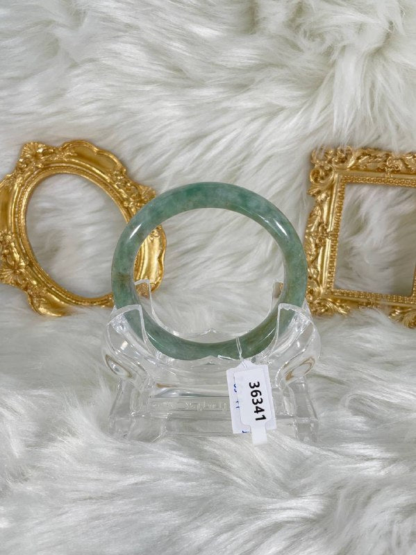 Grade A Natural Jade Bangle with certificate #36341