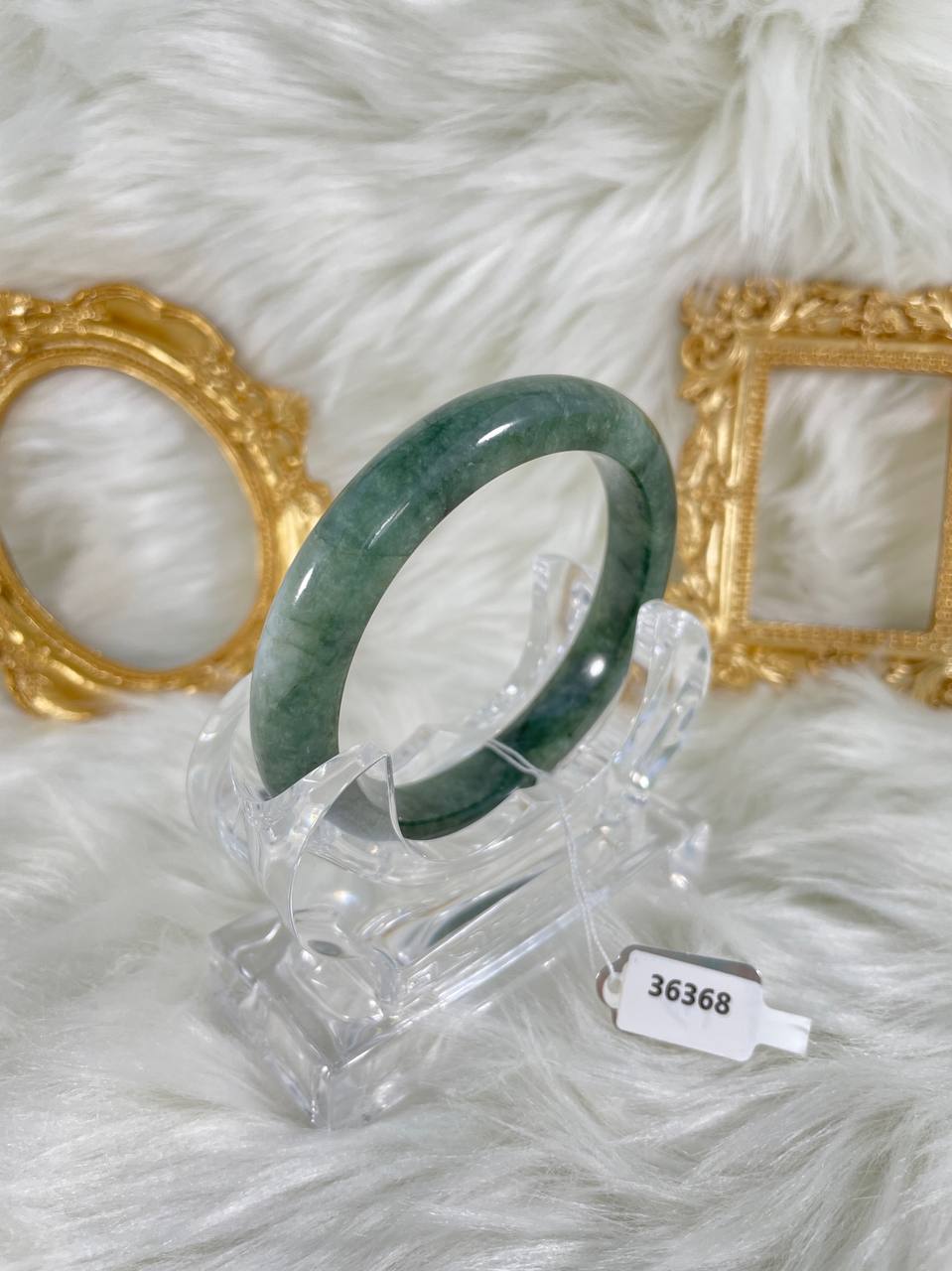 Grade A Natural Jade Bangle with certificate #36368