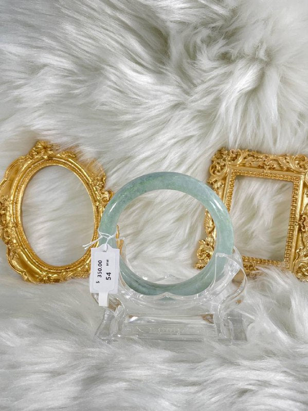 Grade A Natural Jade Bangle with certificate #36492