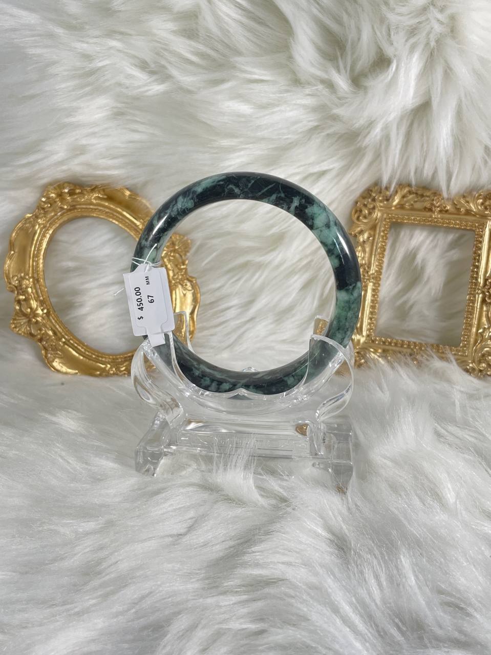 Grade A Natural Jade Bangle with certificate #37146