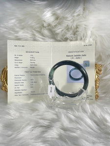 Grade A Natural Jade Bangle with certificate #37148
