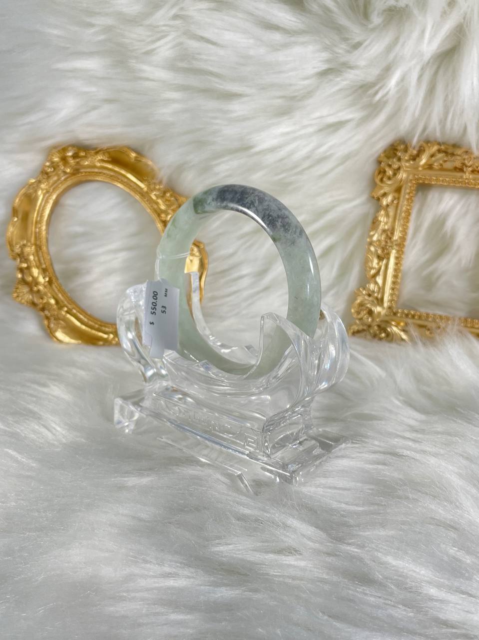 Grade A Natural Jade Bangle with certificate #36791