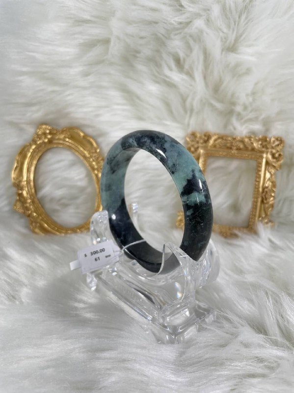 Grade A Natural Jade Bangle with certificate #37147