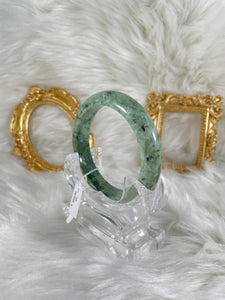 Grade A Natural Jade Bangle with certificate #37142