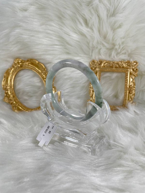 Grade A Natural Jade Bangle with certificate #37115