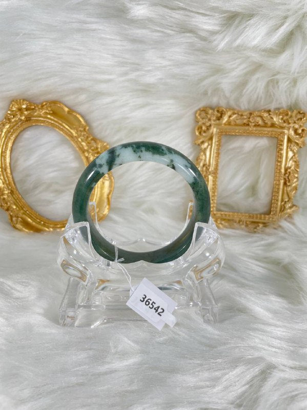 Grade A Natural Jade Bangle with certificate #36542