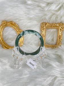 Grade A Natural Jade Bangle with certificate #36542