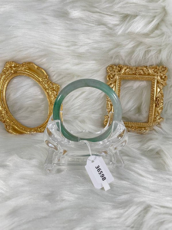 Grade A Natural Jade Bangle with certificate #36598