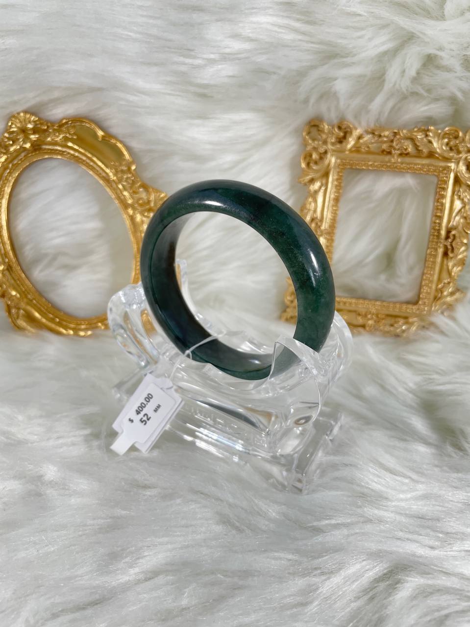 Grade A Natural Jade Bangle with certificate #36544