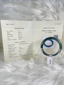Grade A Natural Jade Bangle with certificate #36544