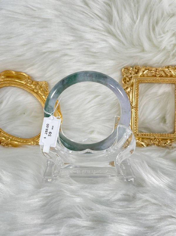 Grade A Natural Jade Bangle with certificate #36488