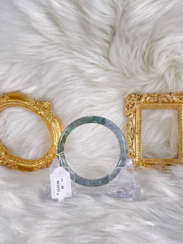 Grade A Natural Jade Bangle with certificate #36587