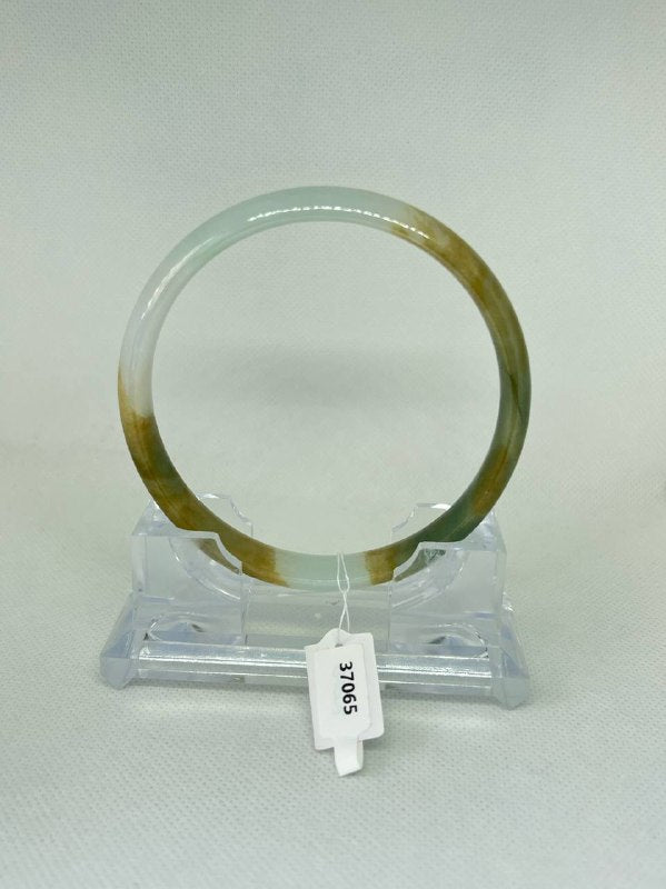 Grade A Natural Jade Bangle with certificate #37065