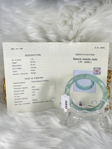 Grade A Natural Jade Bangle with certificate #36945