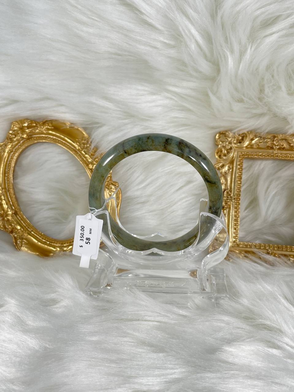 Grade A Natural Jade Bangle with certificate #36795