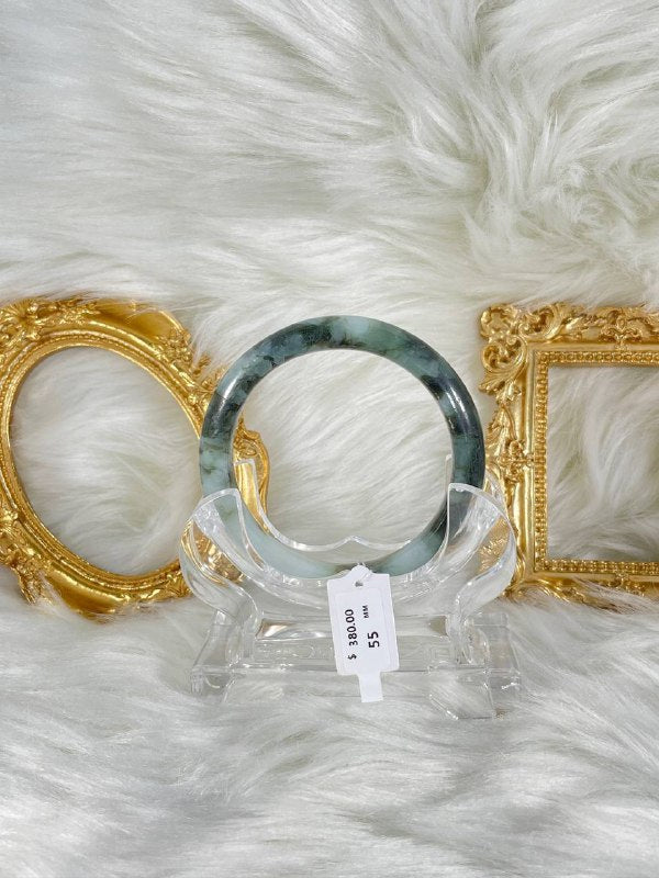 Grade A Natural Jade Bangle with certificate #36744