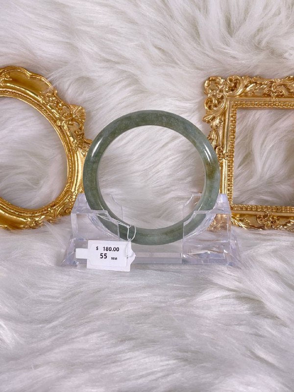 Grade A Natural Jade Bangle with certificate #36800