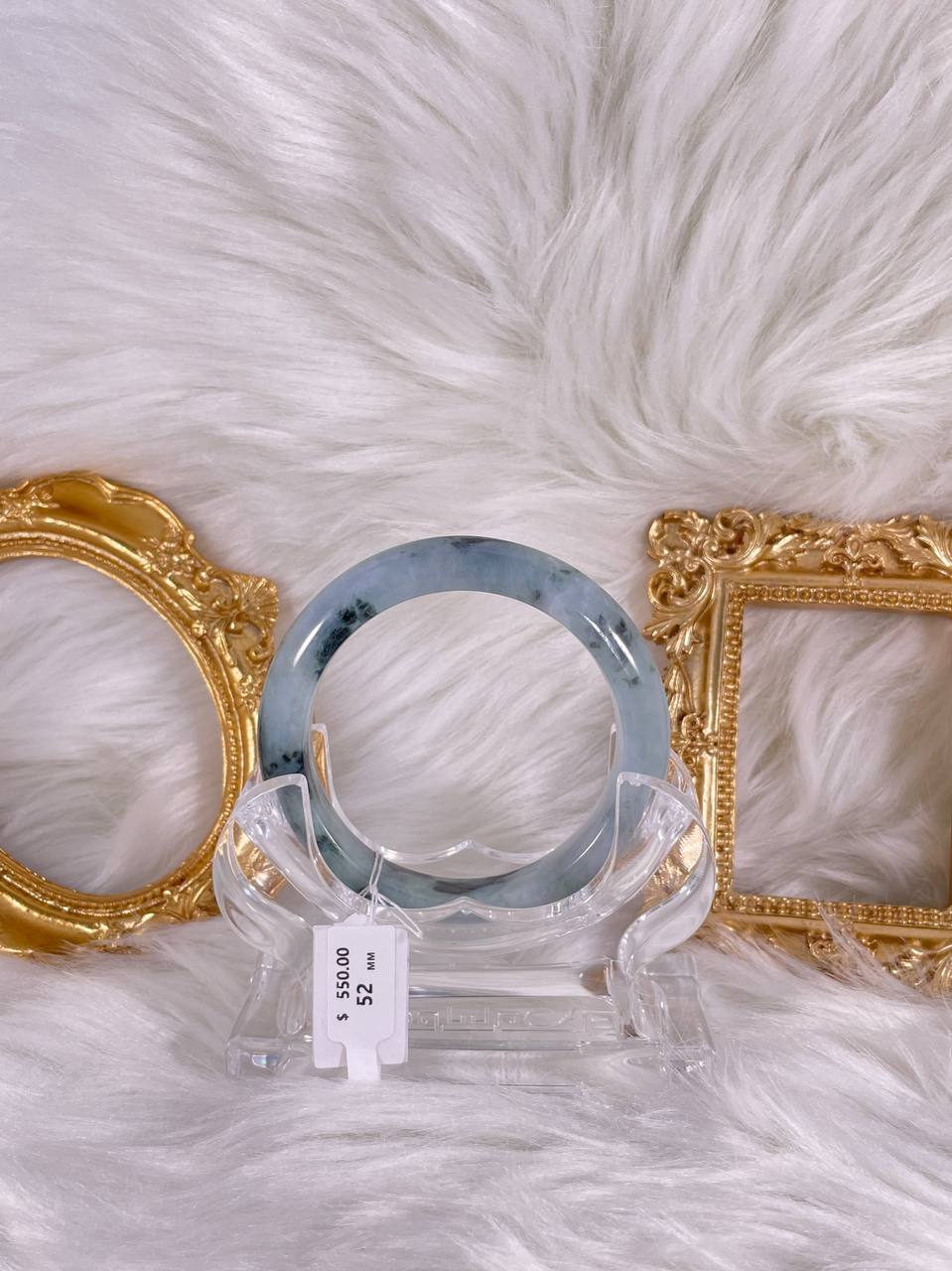 Grade A Natural Jade Bangle with certificate #36545