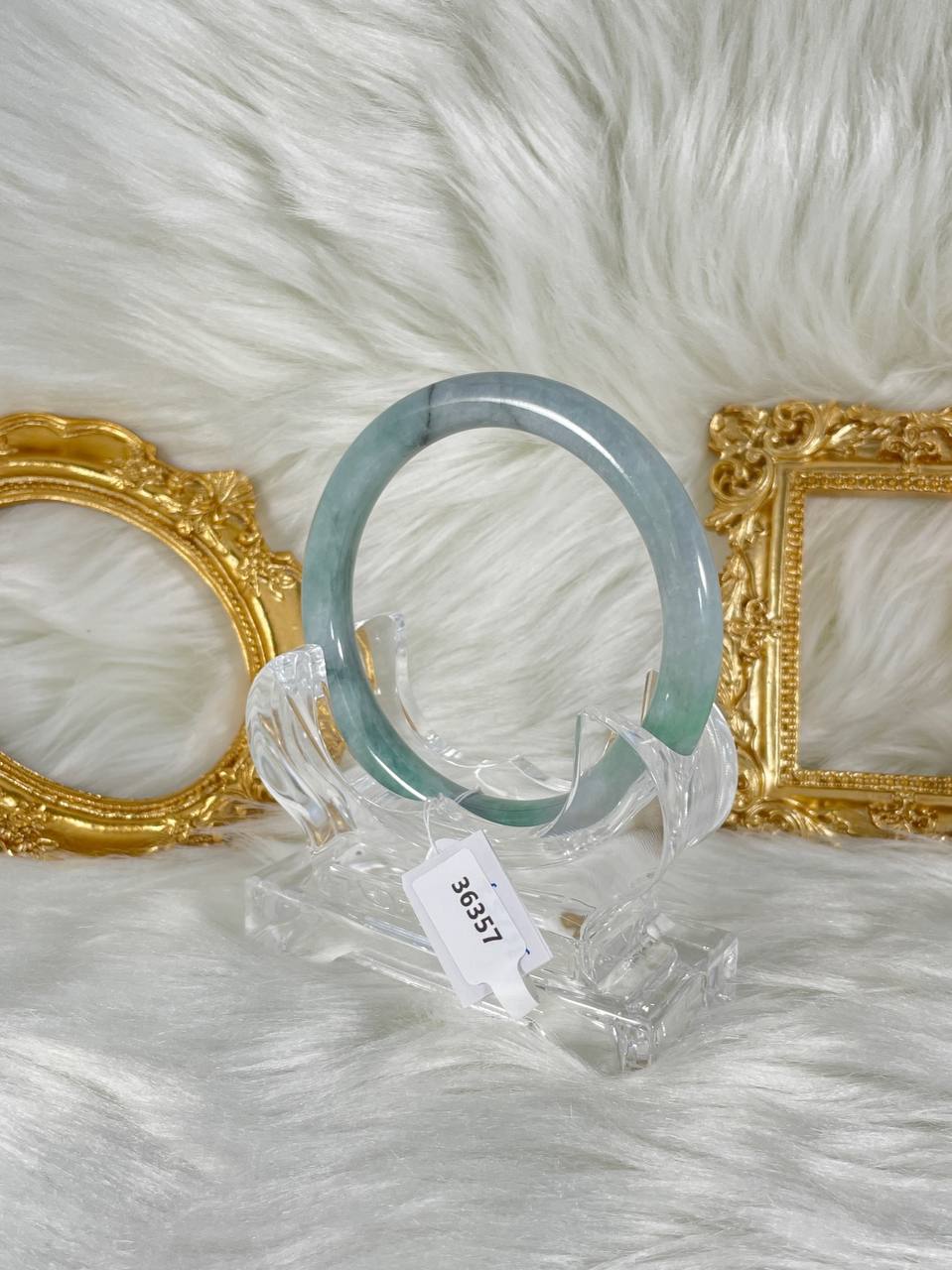 Grade A Natural Jade Bangle with certificate #36357