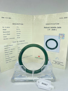 Grade A Natural Jade Bangle with certificate #36367