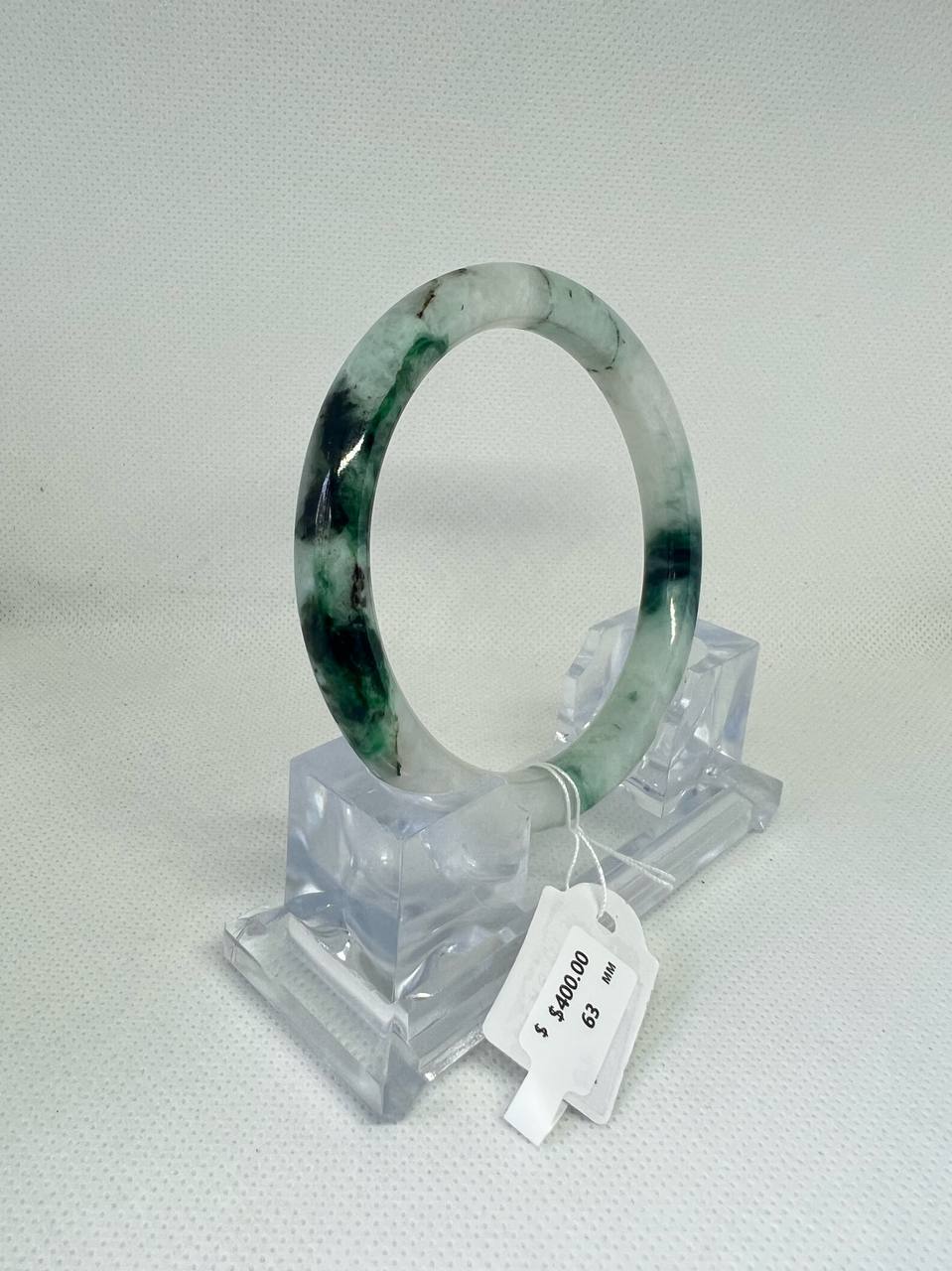 Grade A Natural Jade Bangle with certificate #36348