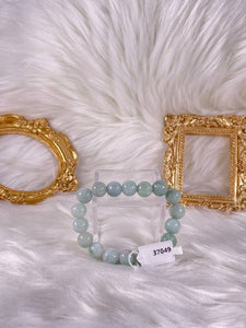 Grade A Natural Jade Beaded Bangle with certificate #37049