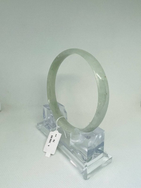 Grade A Natural Jade Bangle with certificate #37069