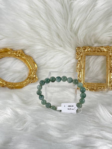 Grade A Natural Jade Beaded Bangle with certificate #37048