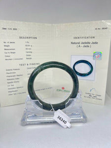 Grade A Natural Jade Bangle with certificate #36340