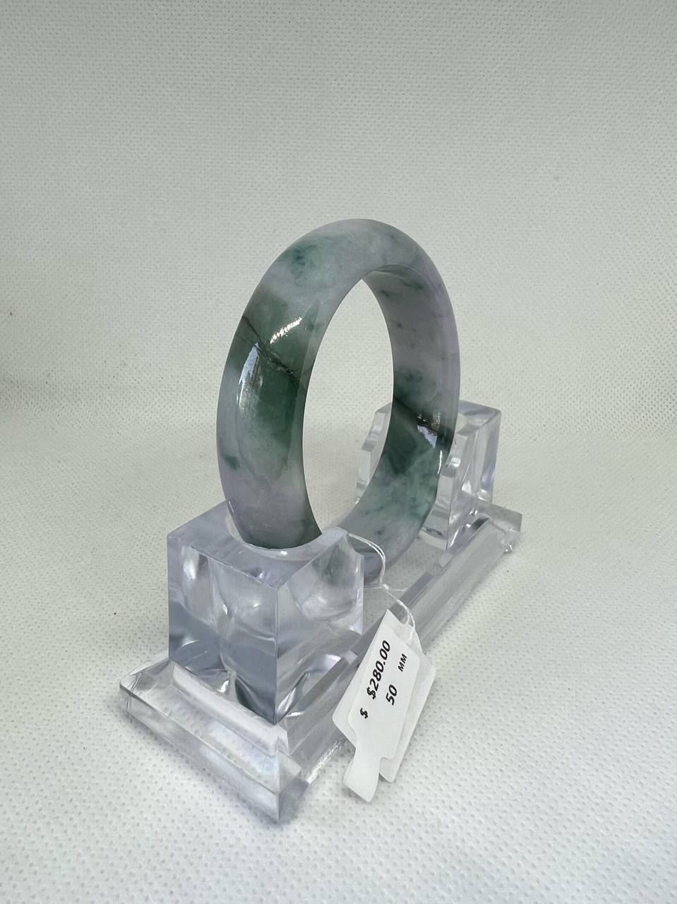 Grade A Natural Jade Bangle with certificate #36934