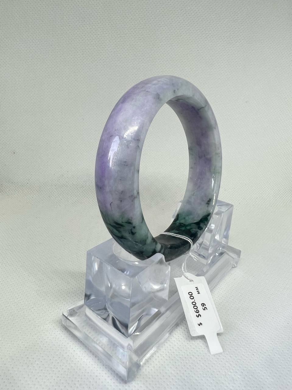 Grade A Natural Jade Bangle with certificate #36900