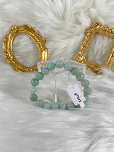 Grade A Natural Jade Beaded Bangle with certificate #37045