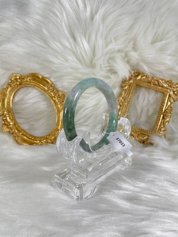 Grade A Natural Jade Bangle with certificate #37033