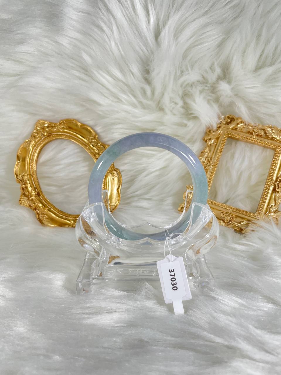 Grade A Natural Jade Bangle with certificate #37030