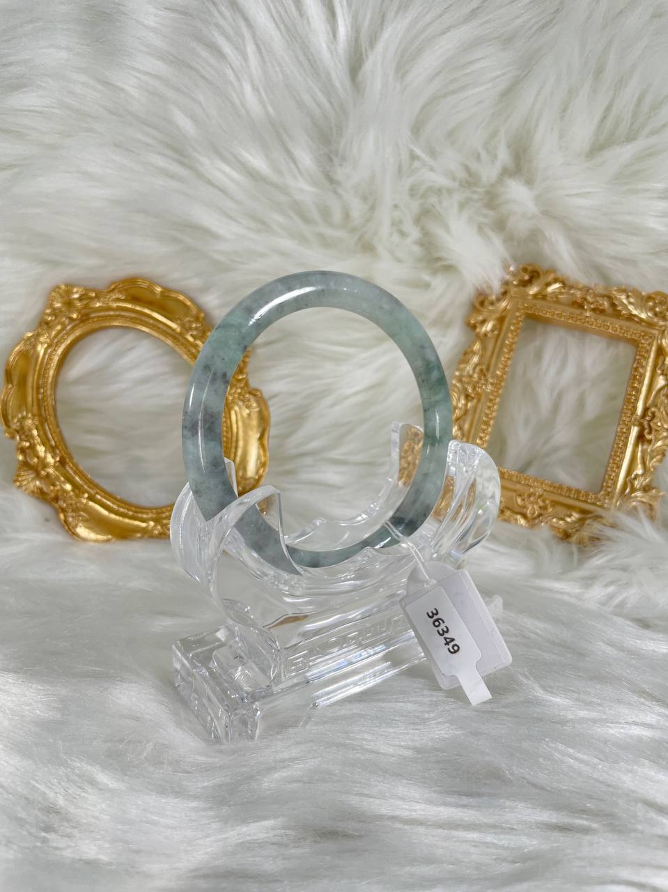 Grade A Natural Jade Bangle with certificate #36349