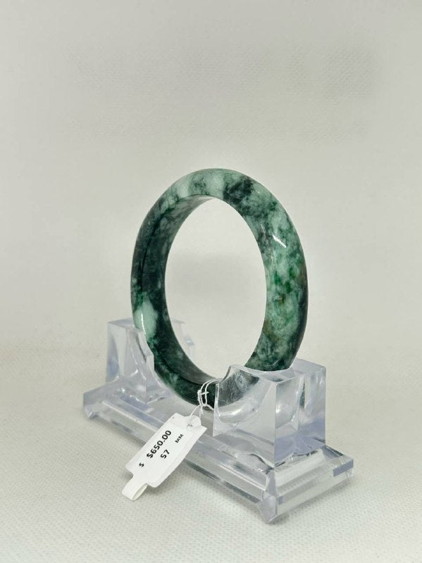 Grade A Natural Jade Bangle with certificate #37099