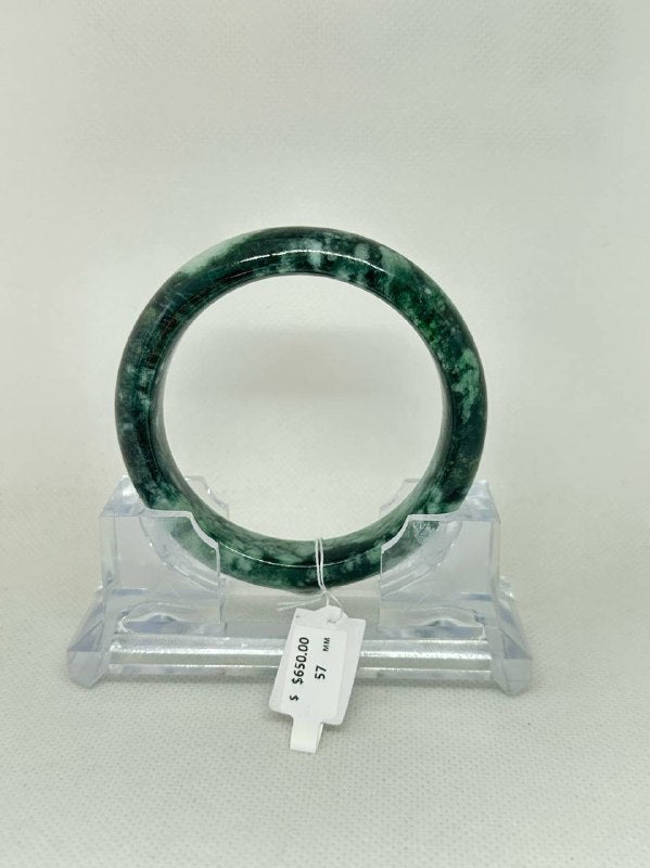 Grade A Natural Jade Bangle with certificate #37099