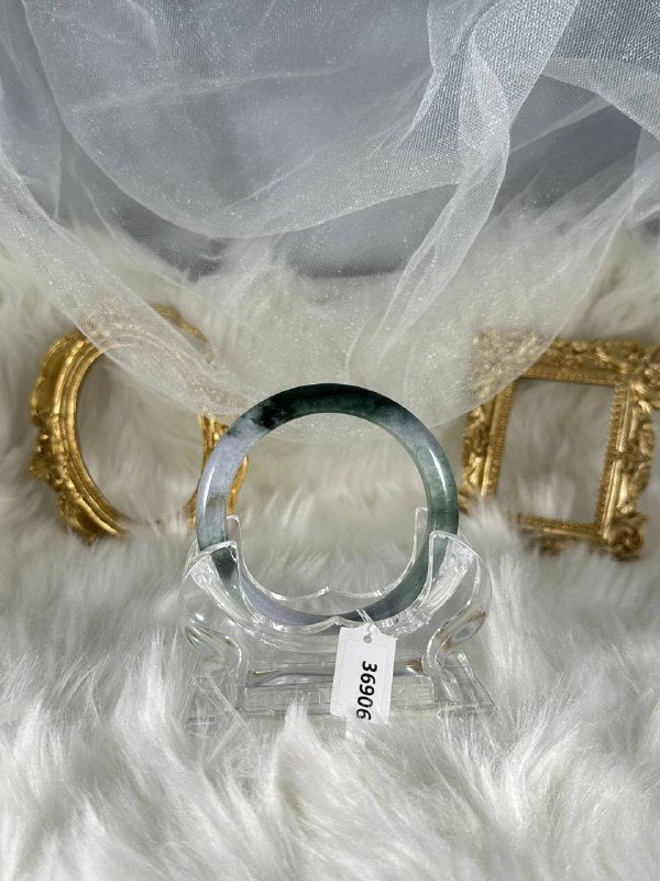 Grade A Natural Jade Bangle with certificate #36906