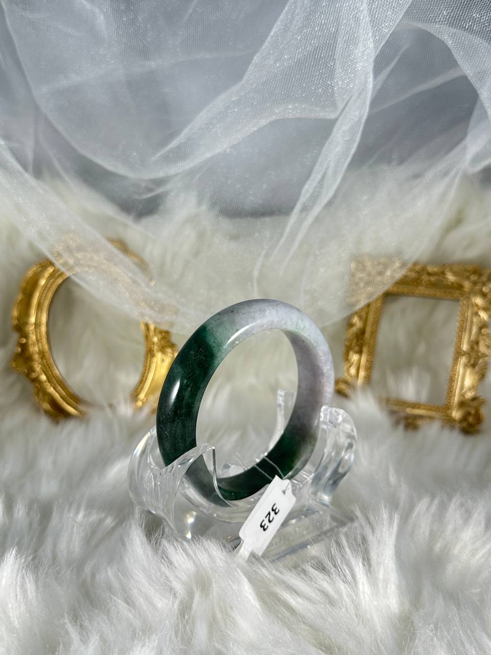 Grade A Natural Jade Bangle without  certificate #323