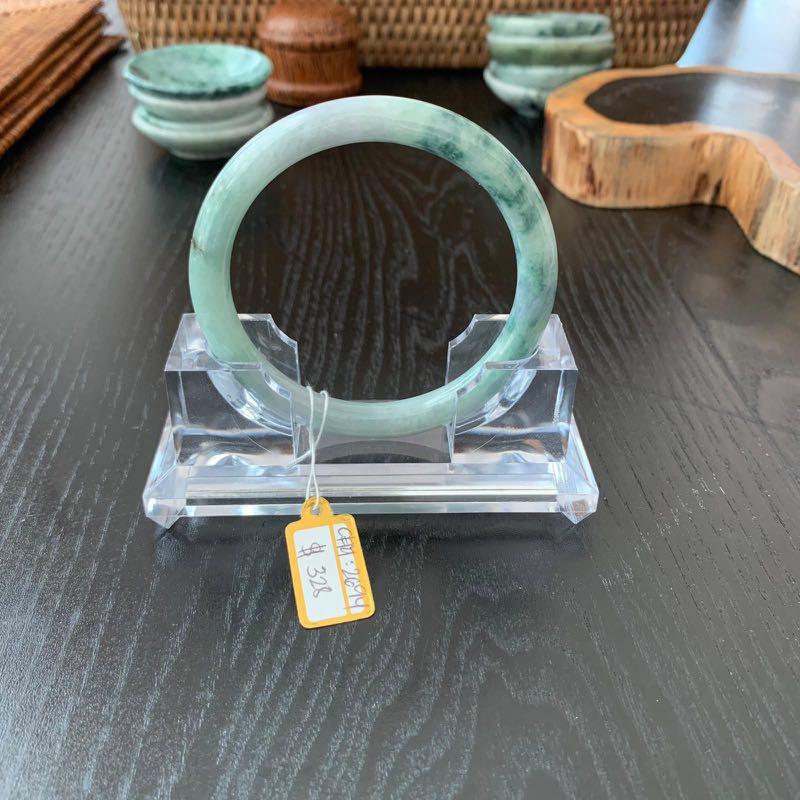 Grade A Natural Jade Bangle with certificate #2694