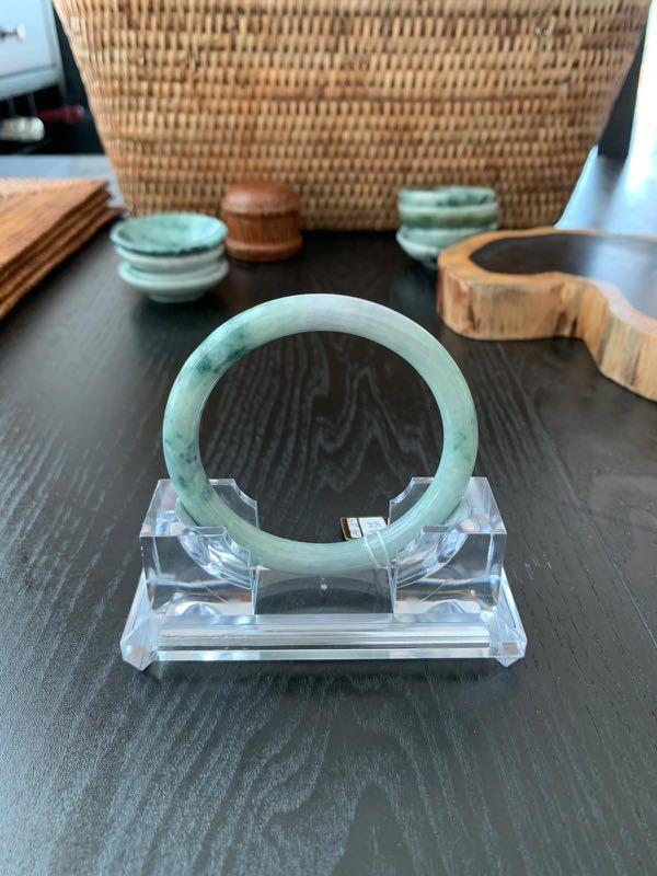 Grade A Natural Jade Bangle with certificate #2694