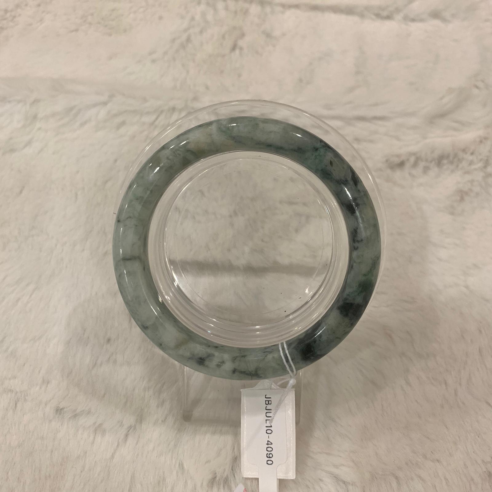 Grade A Natural Jade Bangle with certificate #4090