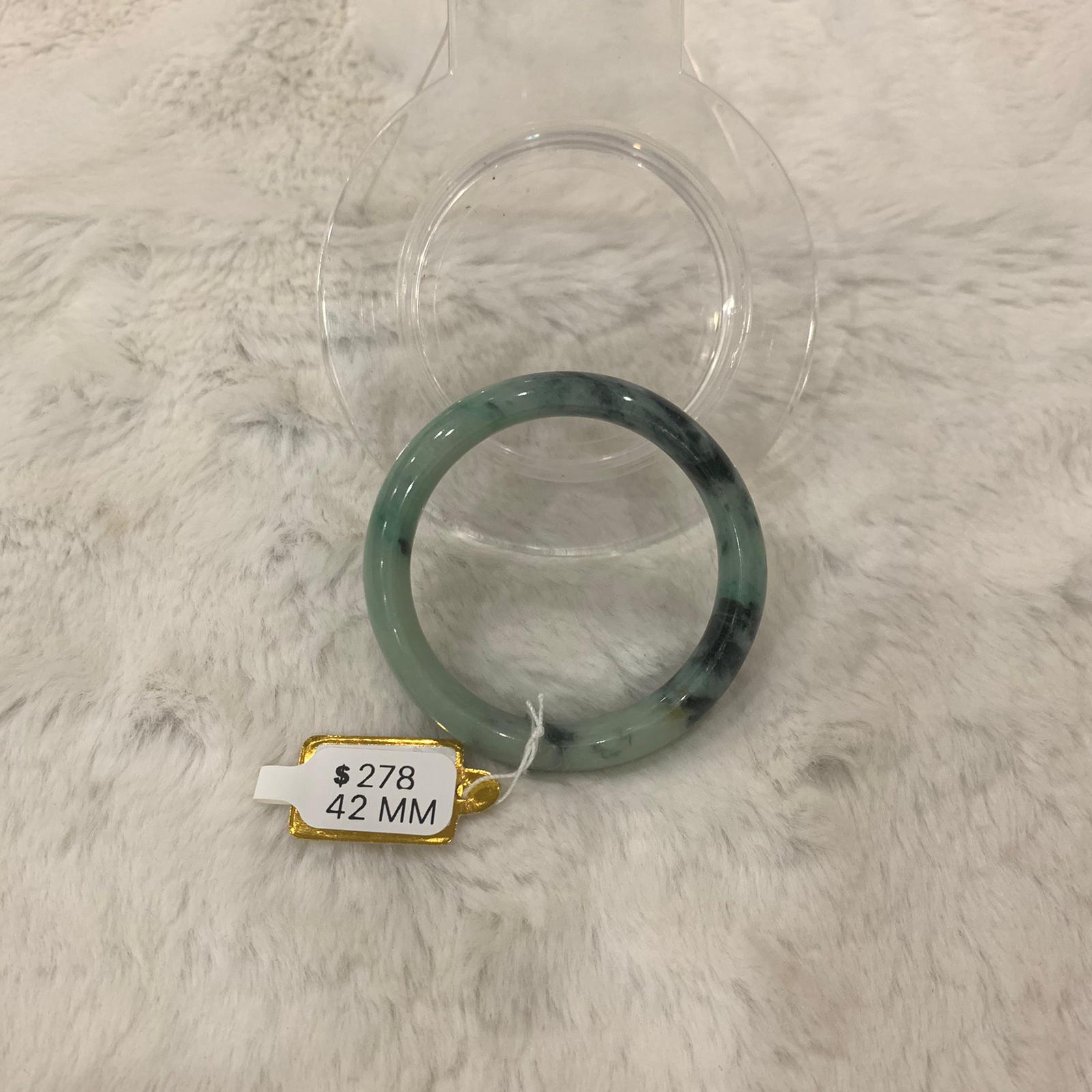 Grade A Natural Jade Bangle with certificate #4137